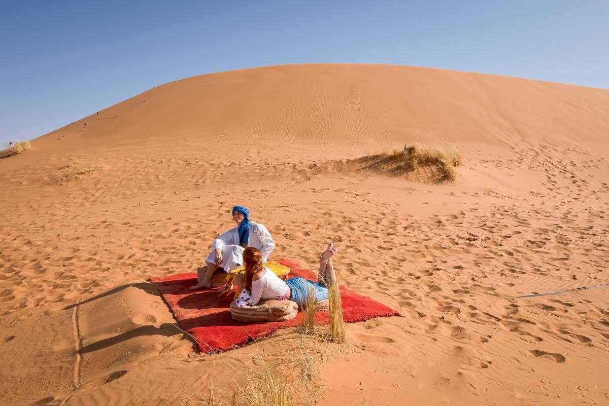 在摩洛哥的沙漠