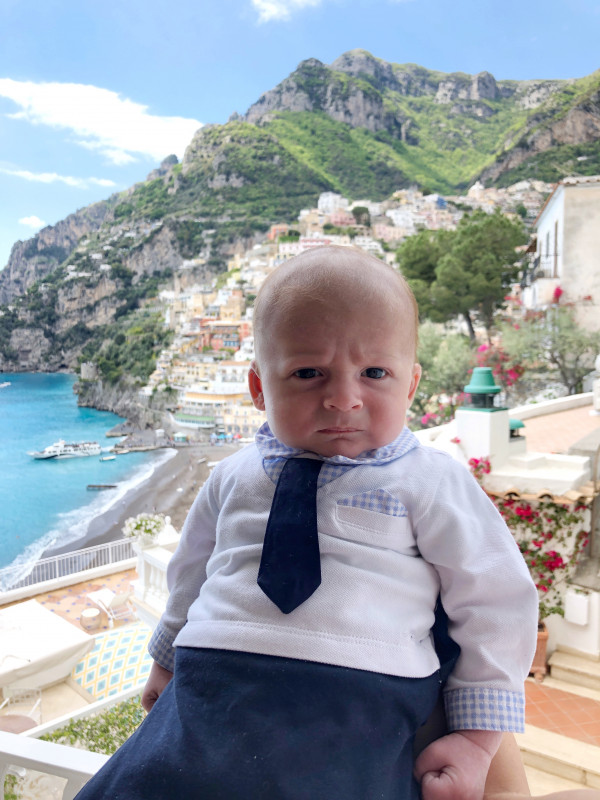 Positano with a baby